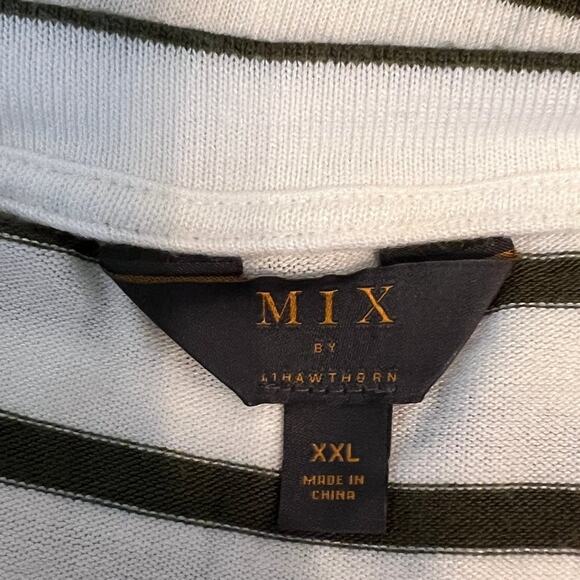 Mix by 41 Hawthorn 3/4 Sleeve Striped Top Size XXL - Picture 5 of 5